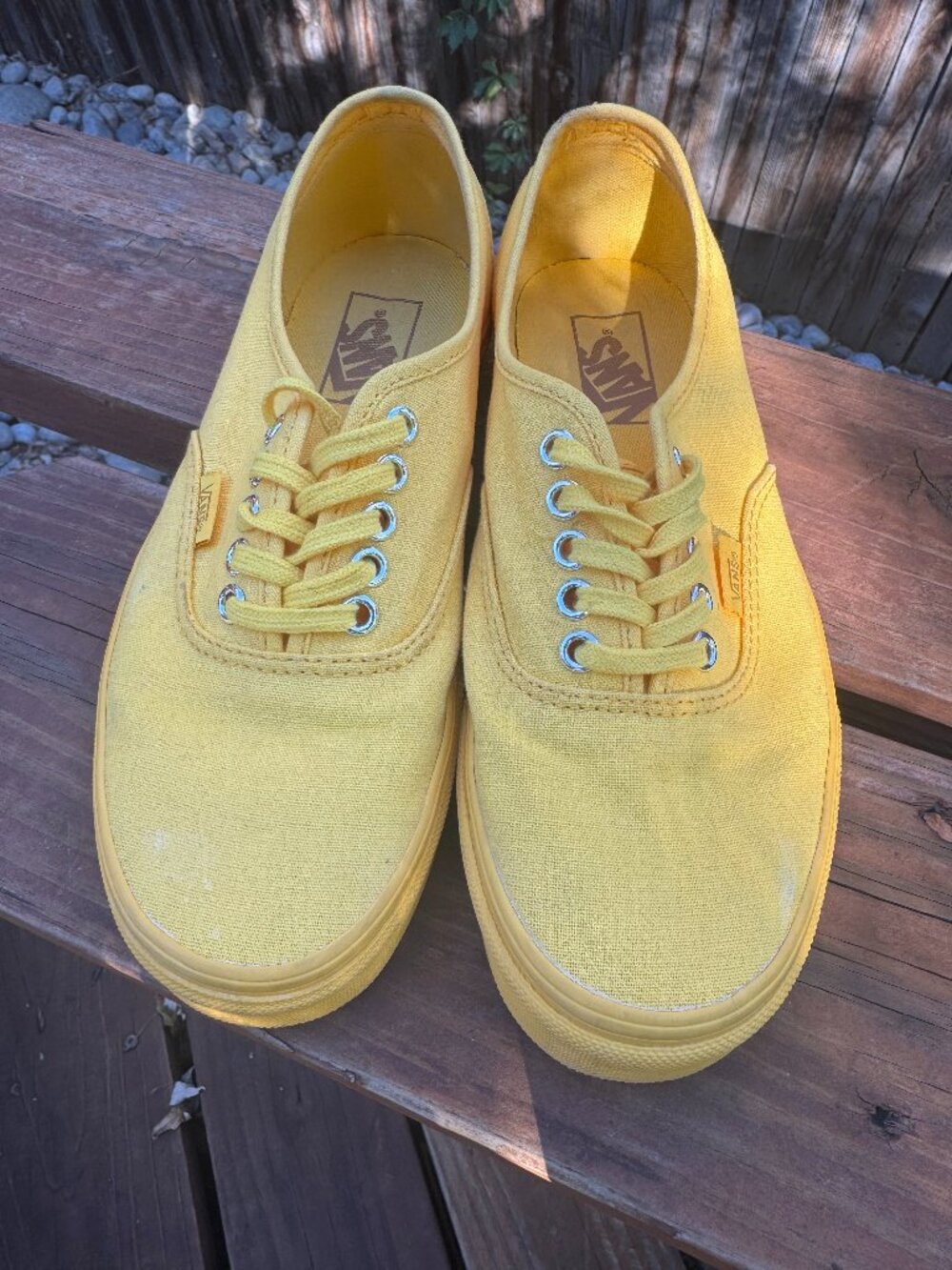 Vans Authentic Premium 44 Low Top Lemon Chrome Yellow Canvas Sneakers